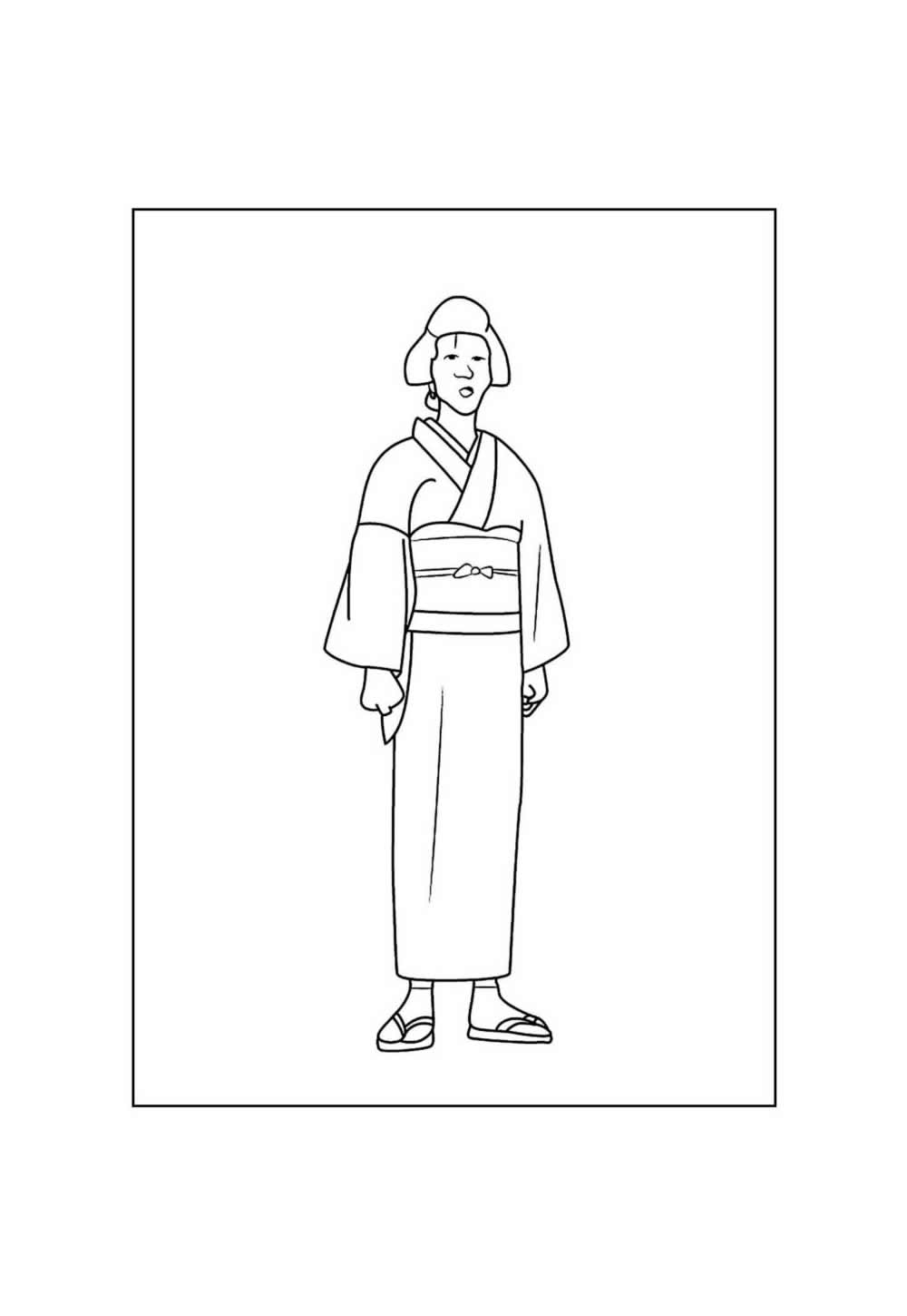 Samurai para colorir