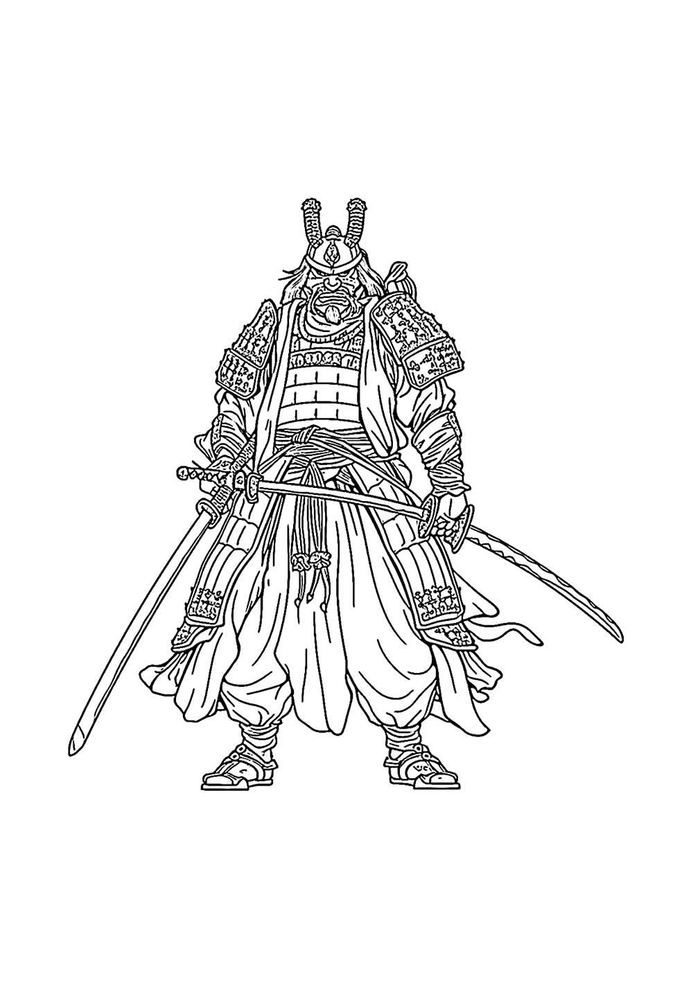 Desenho Samurai Pintar