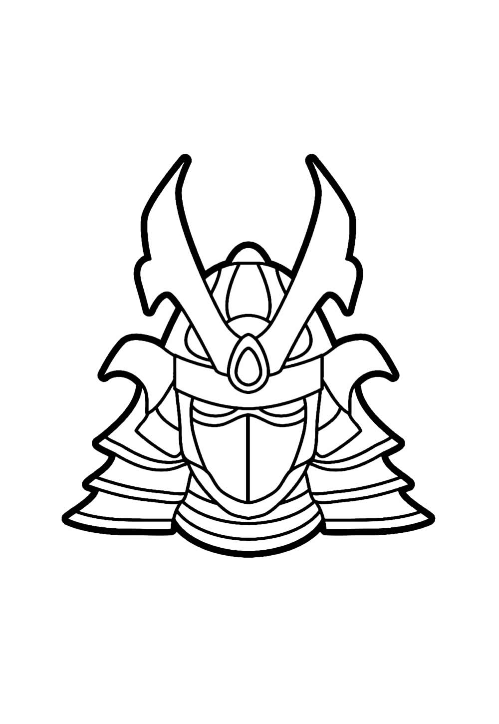 Samurai para colorir