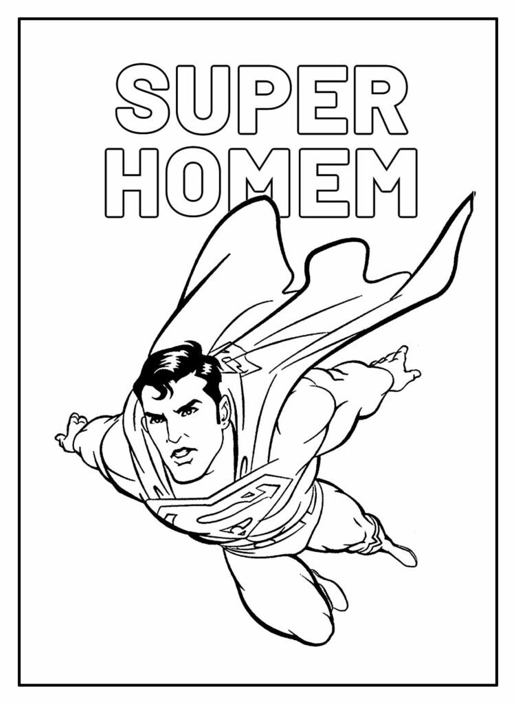 Desenho Educativo do Super-Homem para colorir