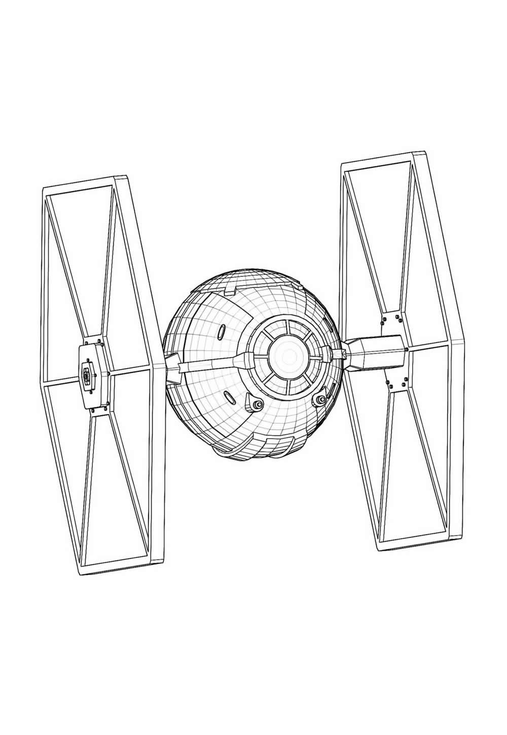 Desenho Realista para colorir - Nave Espacial
