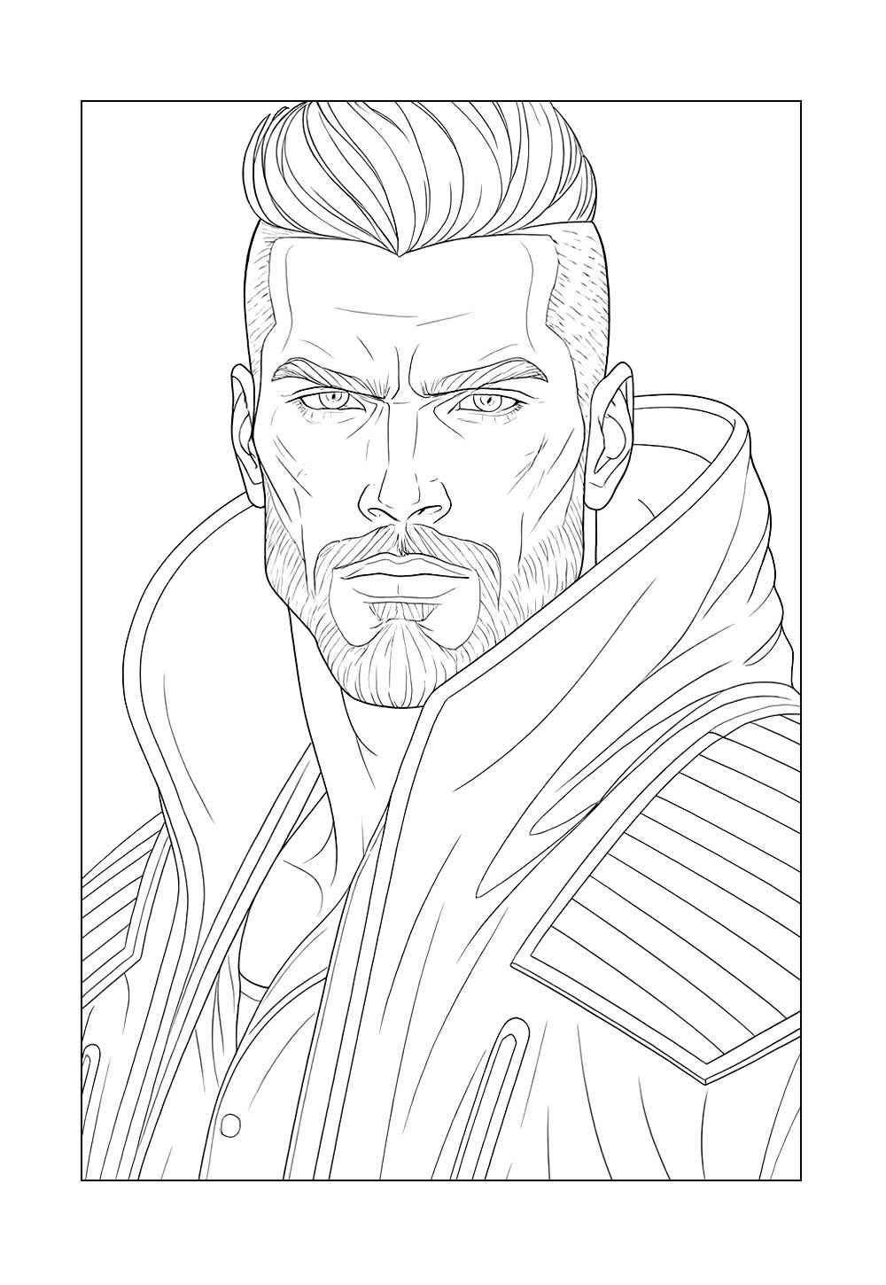 Desenho Realista para colorir - Homem