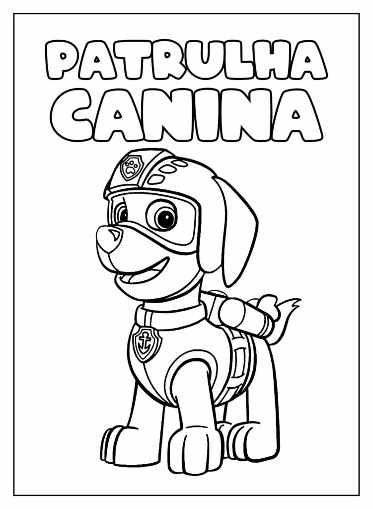 Desenho Educativo da Patrulha Canina para colorir