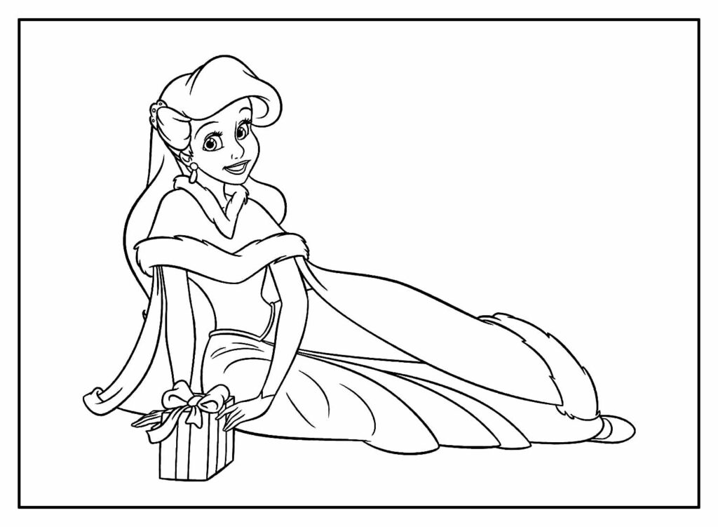 Desenho Princesa Ariel para colorir