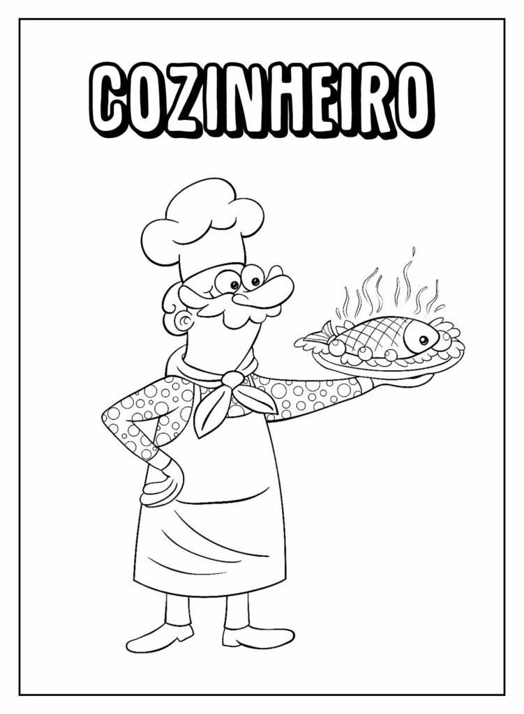 Desenho de Cozinheiro para colorir