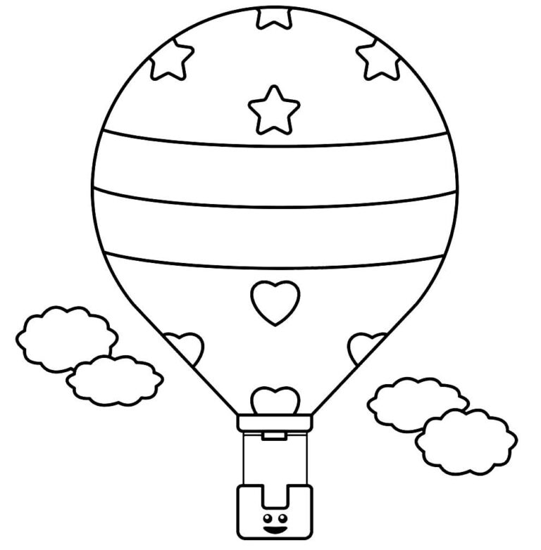 Desenhos de Balão para colorir - Bora Colorir