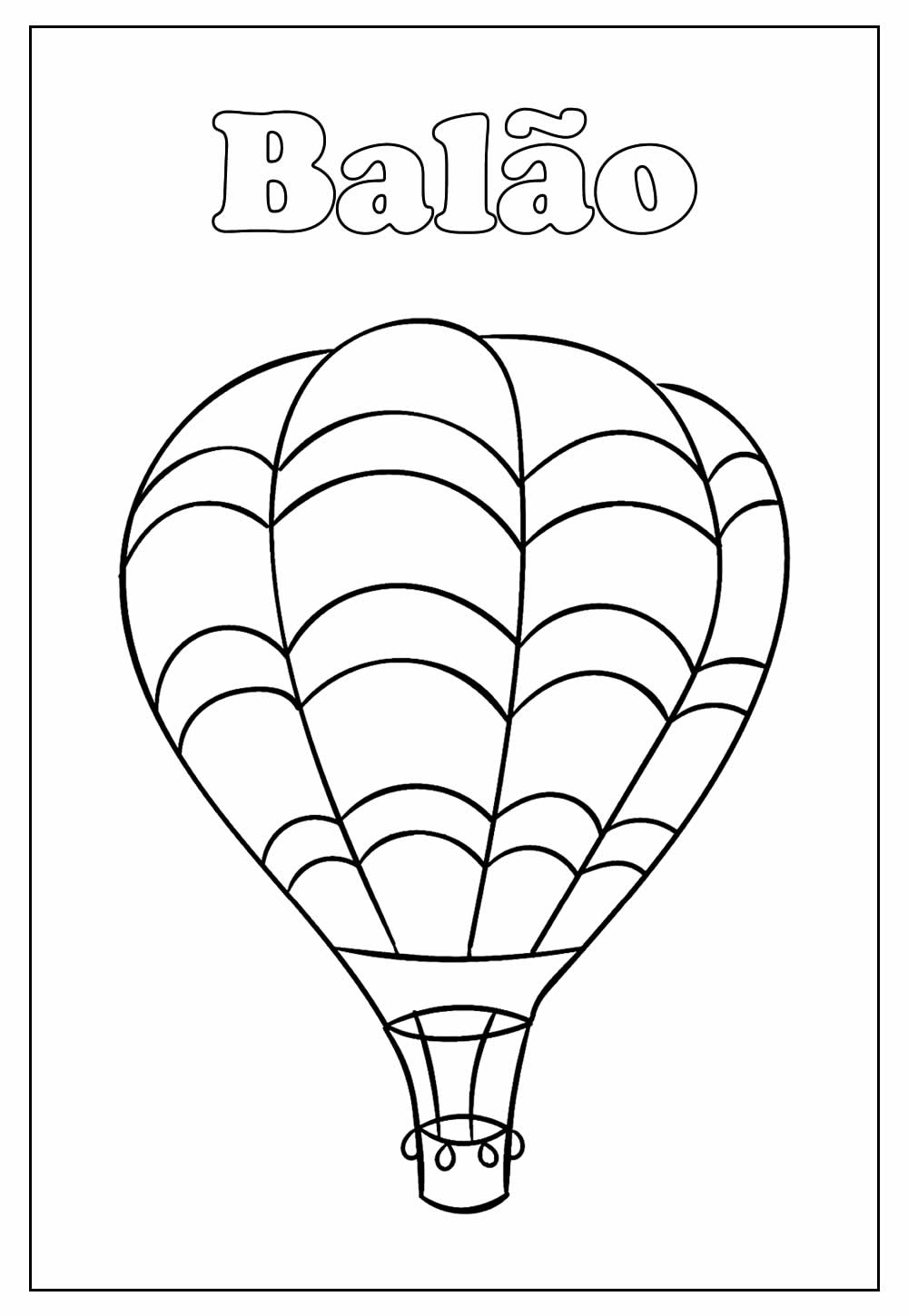 Desenho Educativo de Balão para colorir