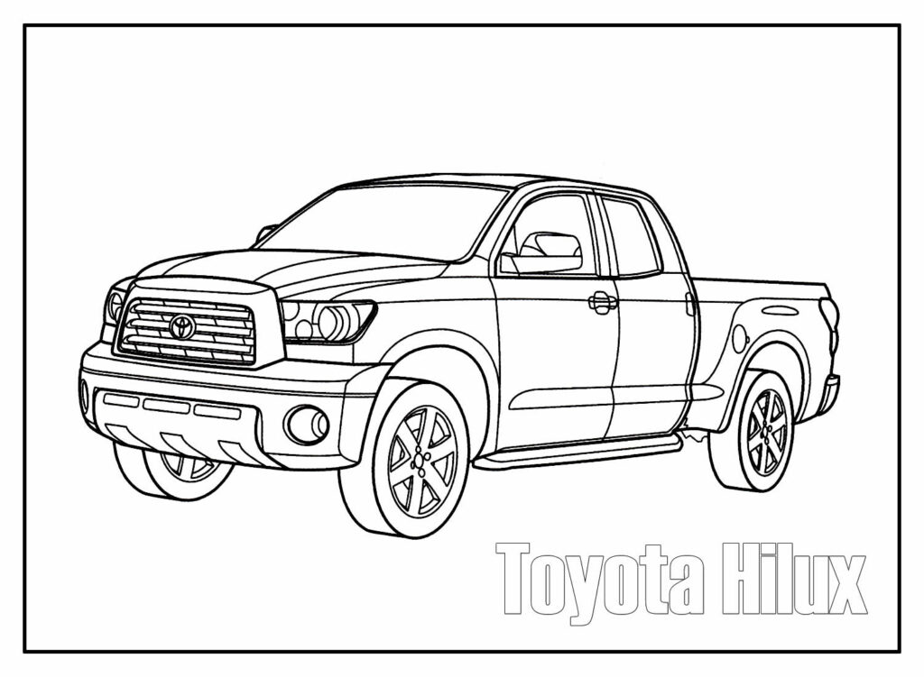 Desenhos de Toyota Hilux com nome para colorir