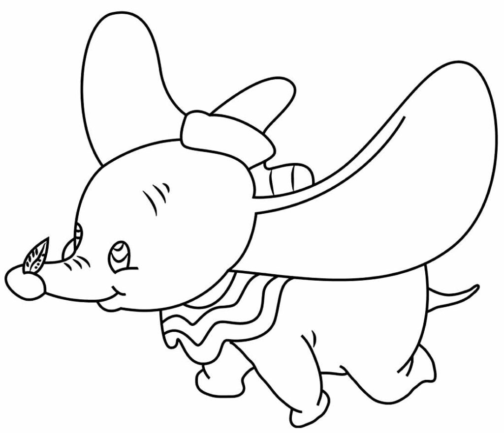 Desenho do Dumbo para pintar
