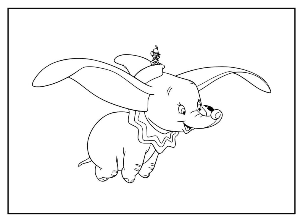 Desenho de Dumbo para colorir