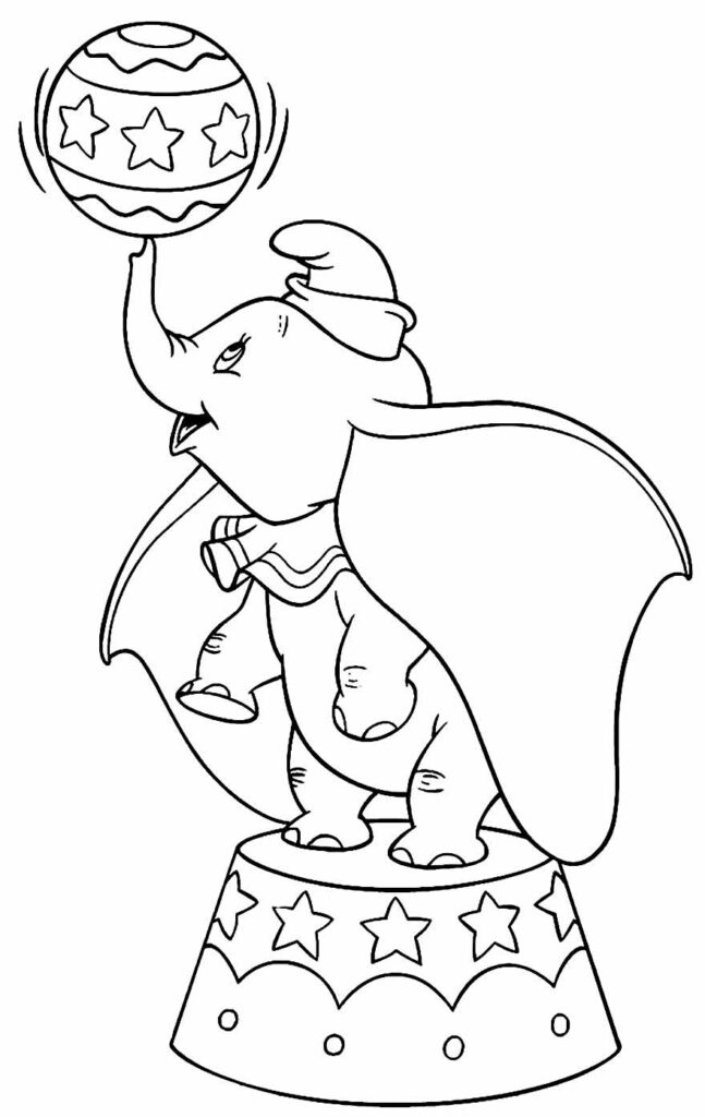 Dumbo para Pintar e Colorir