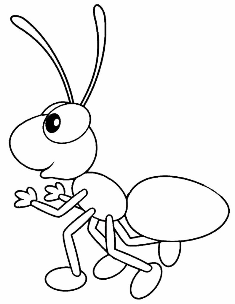 Desenho de Formiga infantil para Colorir - Colorir.com