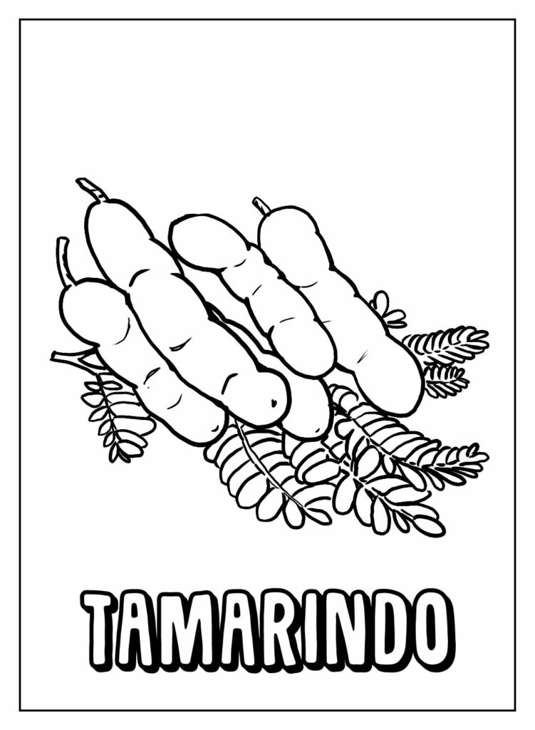 Desenho de Tamarindo com Nome para colorir