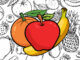 Desenhos de Frutas com Nome para colorir
