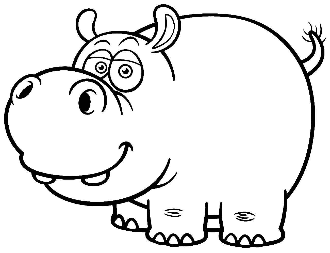 Desenhos de Hipopótamo para colorir - Bora Colorir