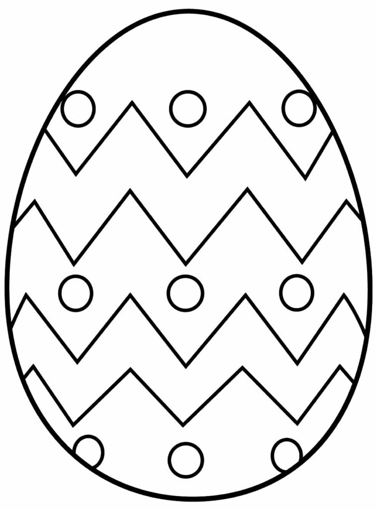 Desenho para colorir Ovos de Páscoa