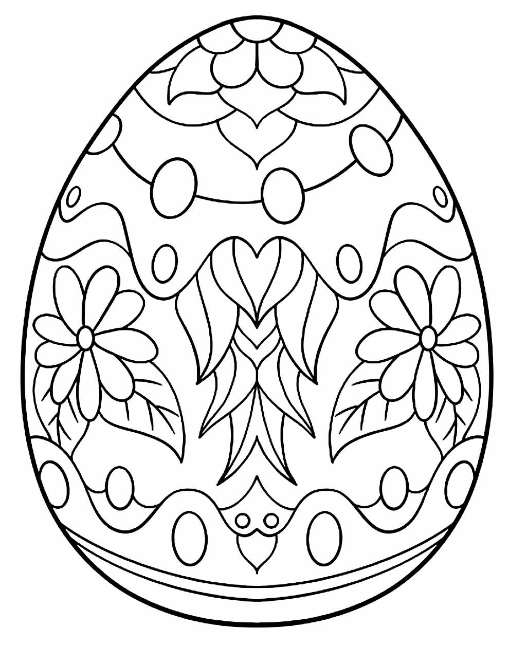 Desenhos de Ovos de Páscoa para colorir - Bora Colorir