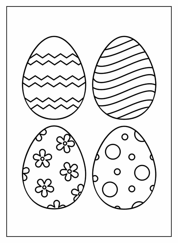 Ovos de Páscoa para colorir