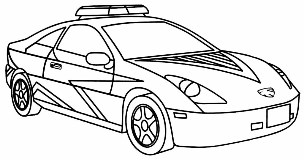 Desenho de Carro de Polícia