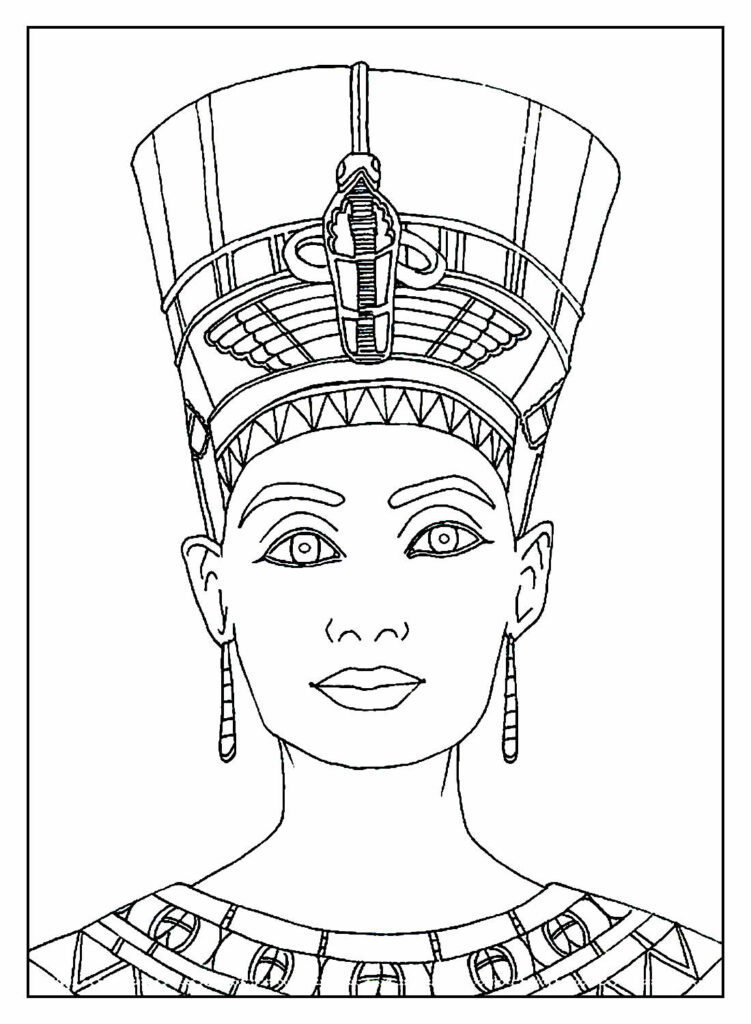 Princesa Egípcia para colorir