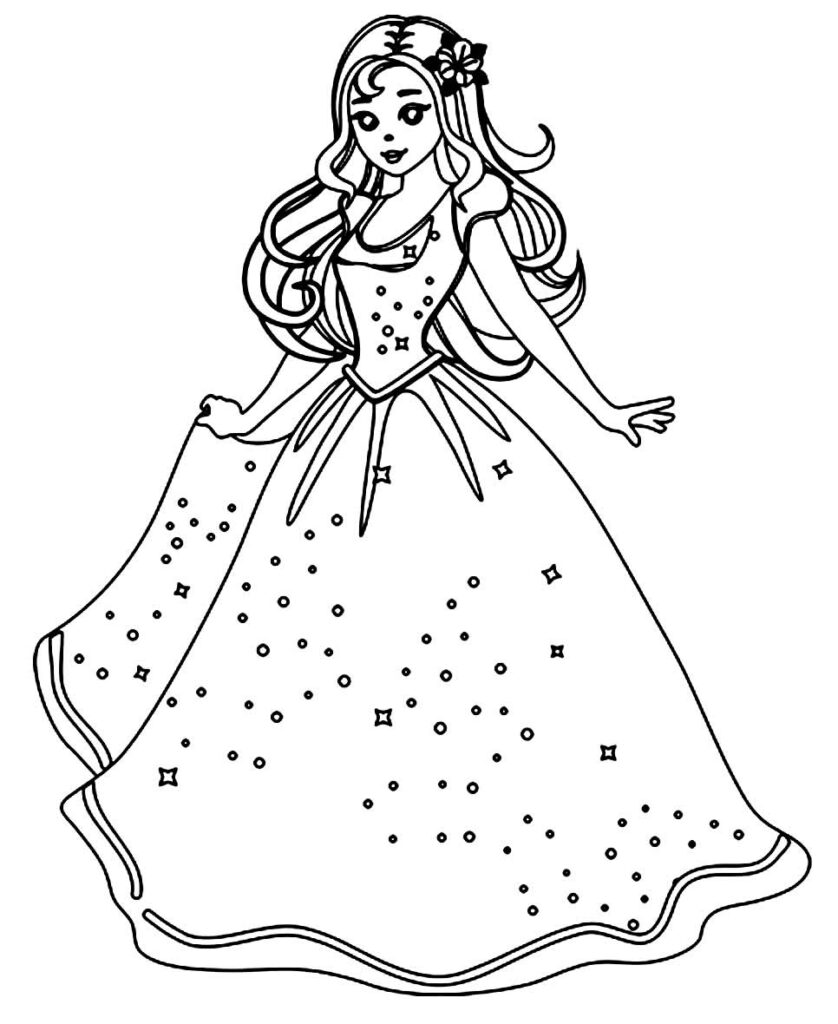 Desenhos de Princesas para colorir - Bora Colorir