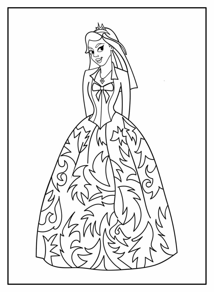 Desenho de Princesa para colorir