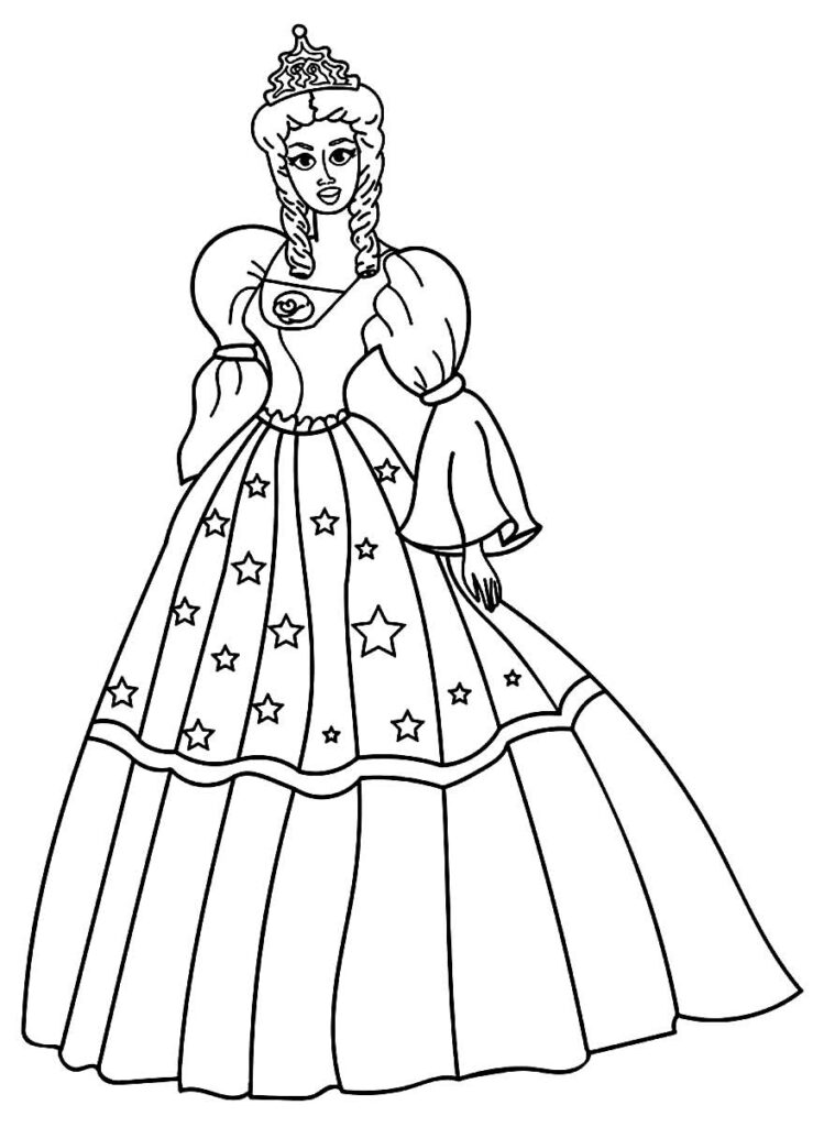 Desenho para colorir Princesa