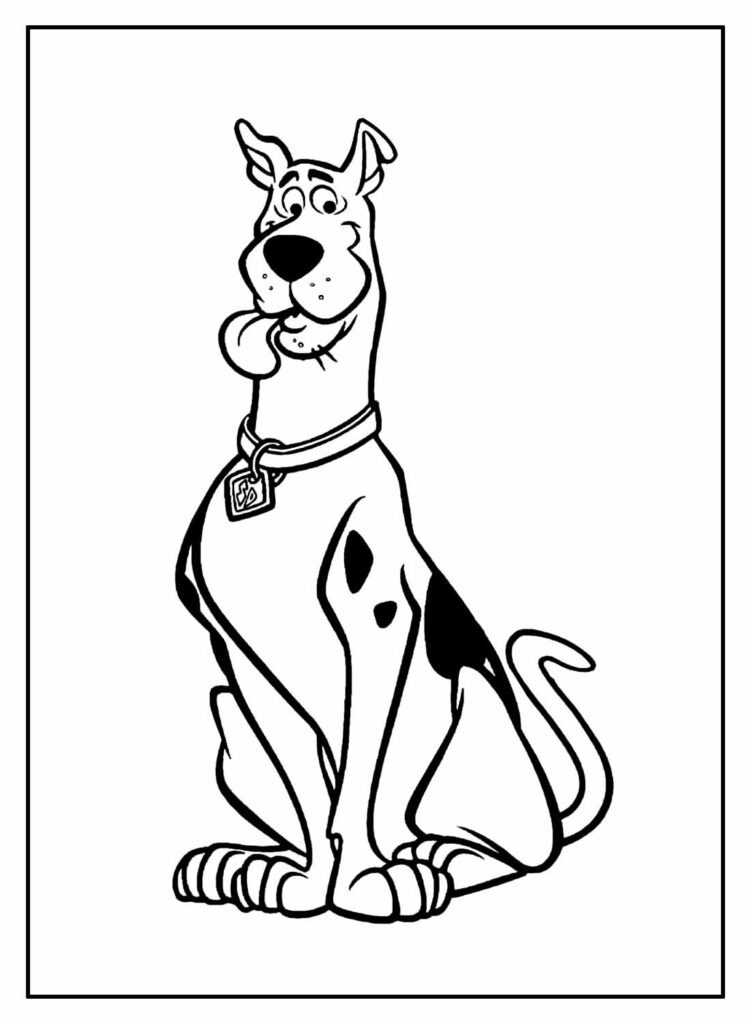 Desenho para colorir e pintar - Scooby-Doo