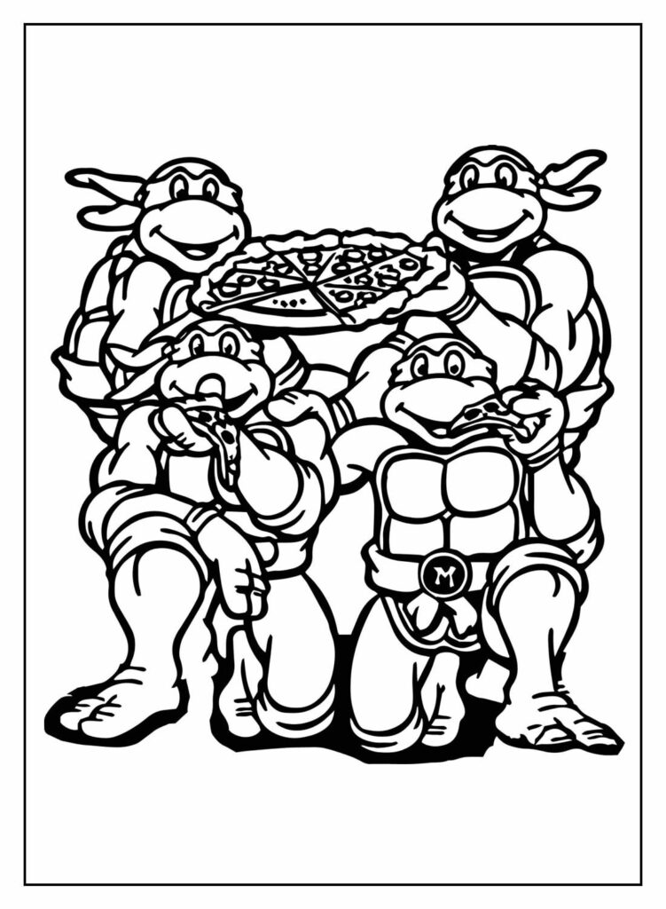 Coloriage de Tartarugas ninjas à imprimer gratuitement - Tartarugas ninjas  - Just Color Crianças : Páginas para colorir para crianças