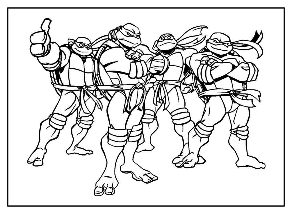 Tartarugas ninjas para colorir páginas para crianças - Tartarugas ninjas -  Just Color Crianças : Páginas para colorir para crianças