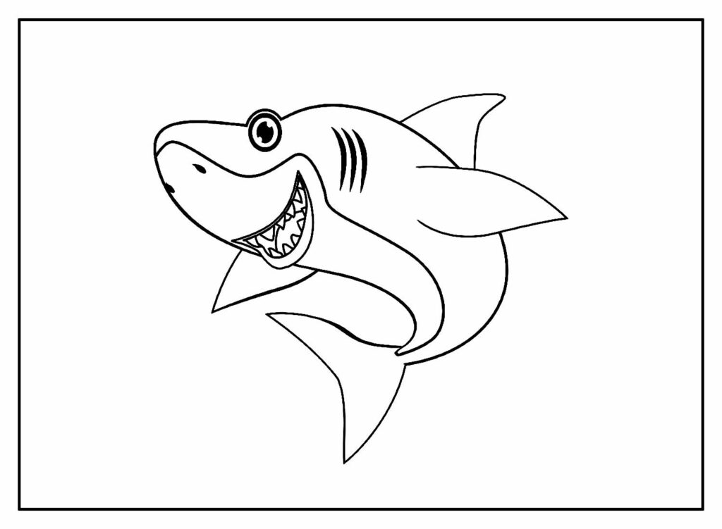 Desenho para colorir de Tubarão