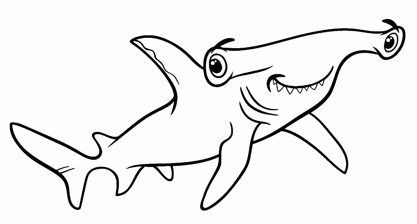 Desenhos de Tubarão para colorir - Bora Colorir