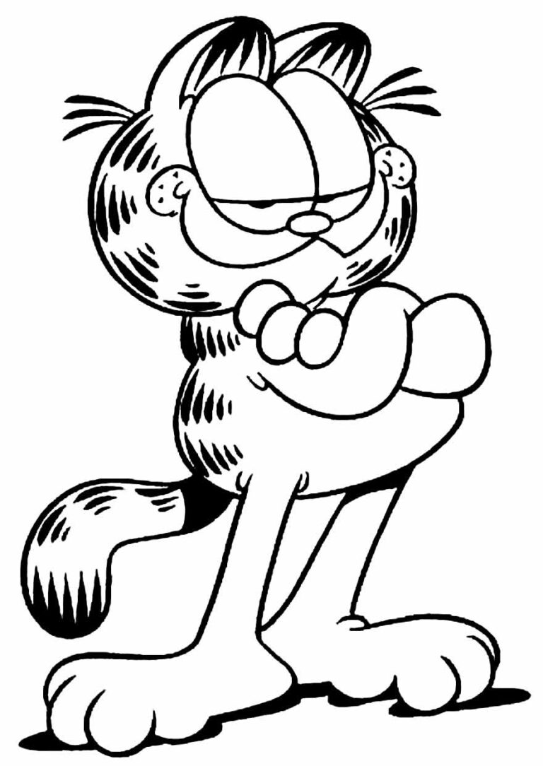 Desenhos do Garfield para colorir - Bora Colorir