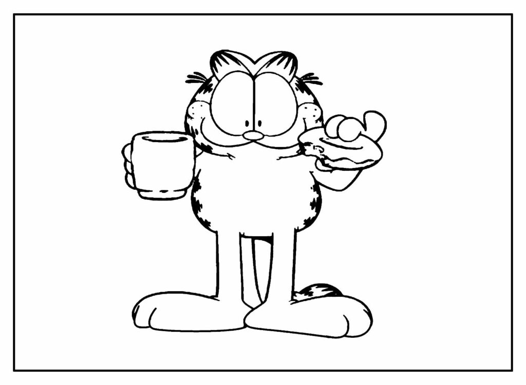 Imagem para colorir de Garfield