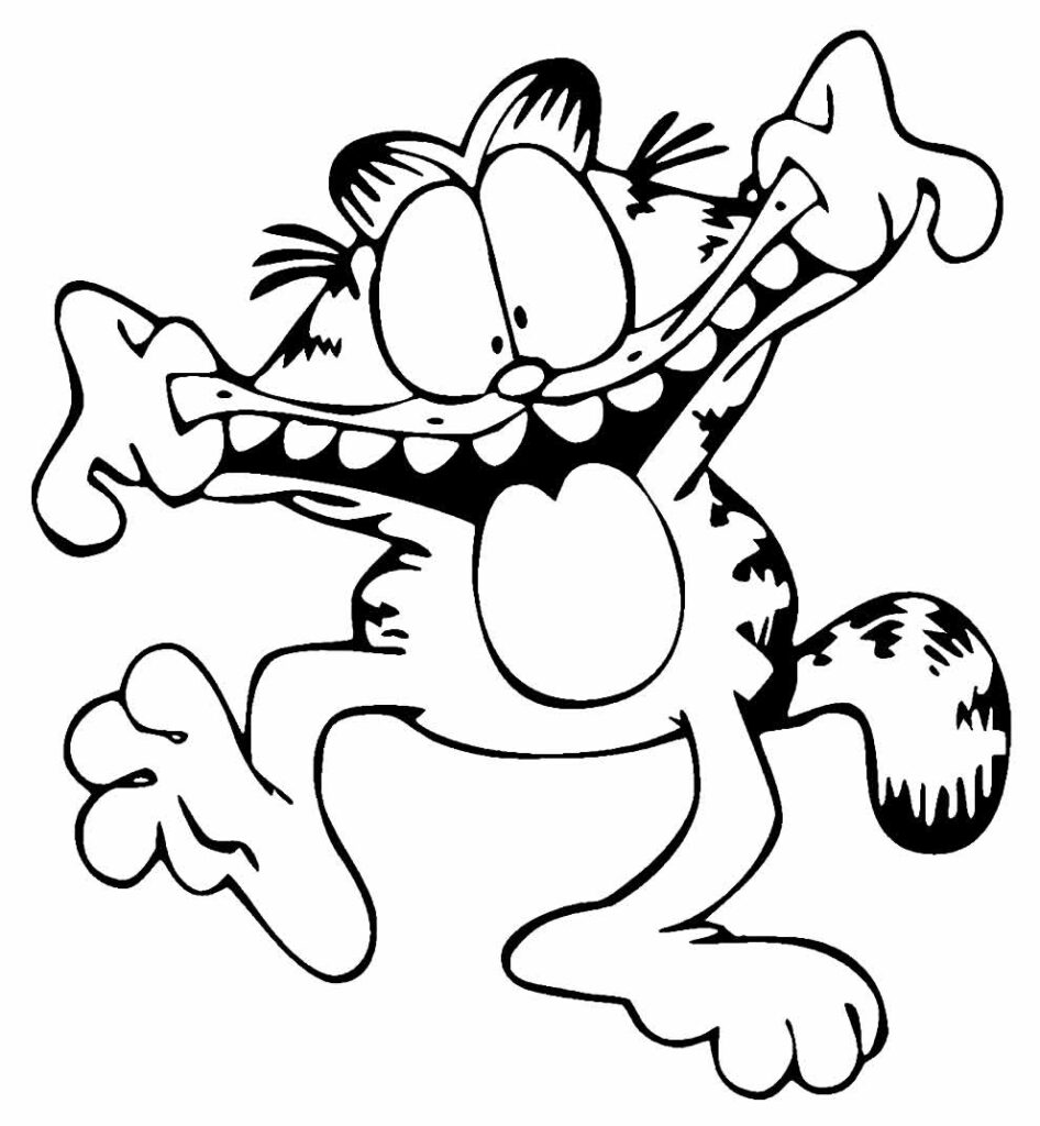 Desenho de Garfield para pintar