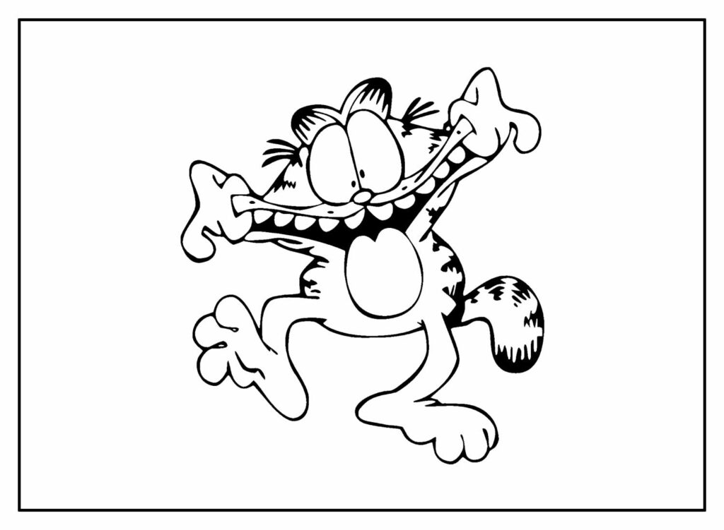 Desenho de Garfield para colorir