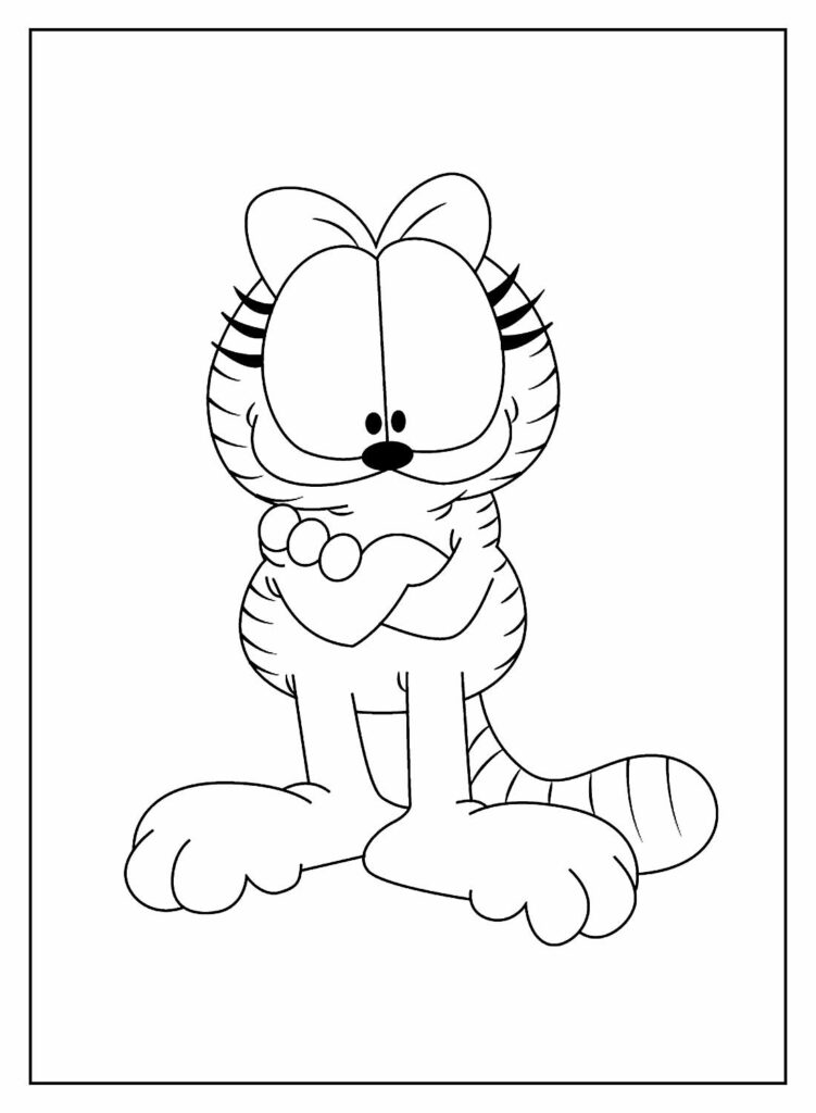 Imagem para colorir de Garfield