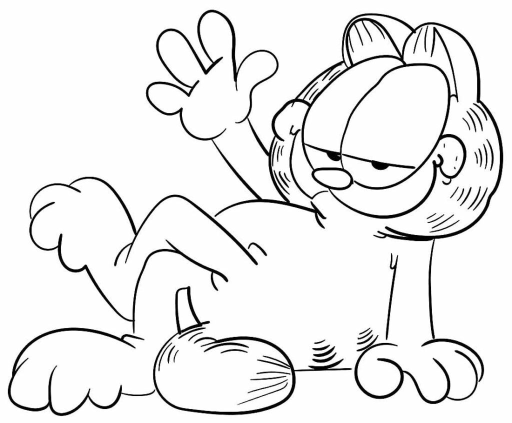 Desenho Garfield Pintar
