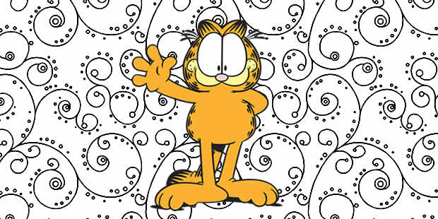 Desenhos de Garfield para colorir