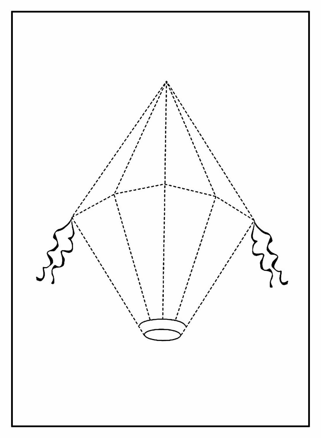 Desenhos de Balão de São João para colorir - Bora Colorir