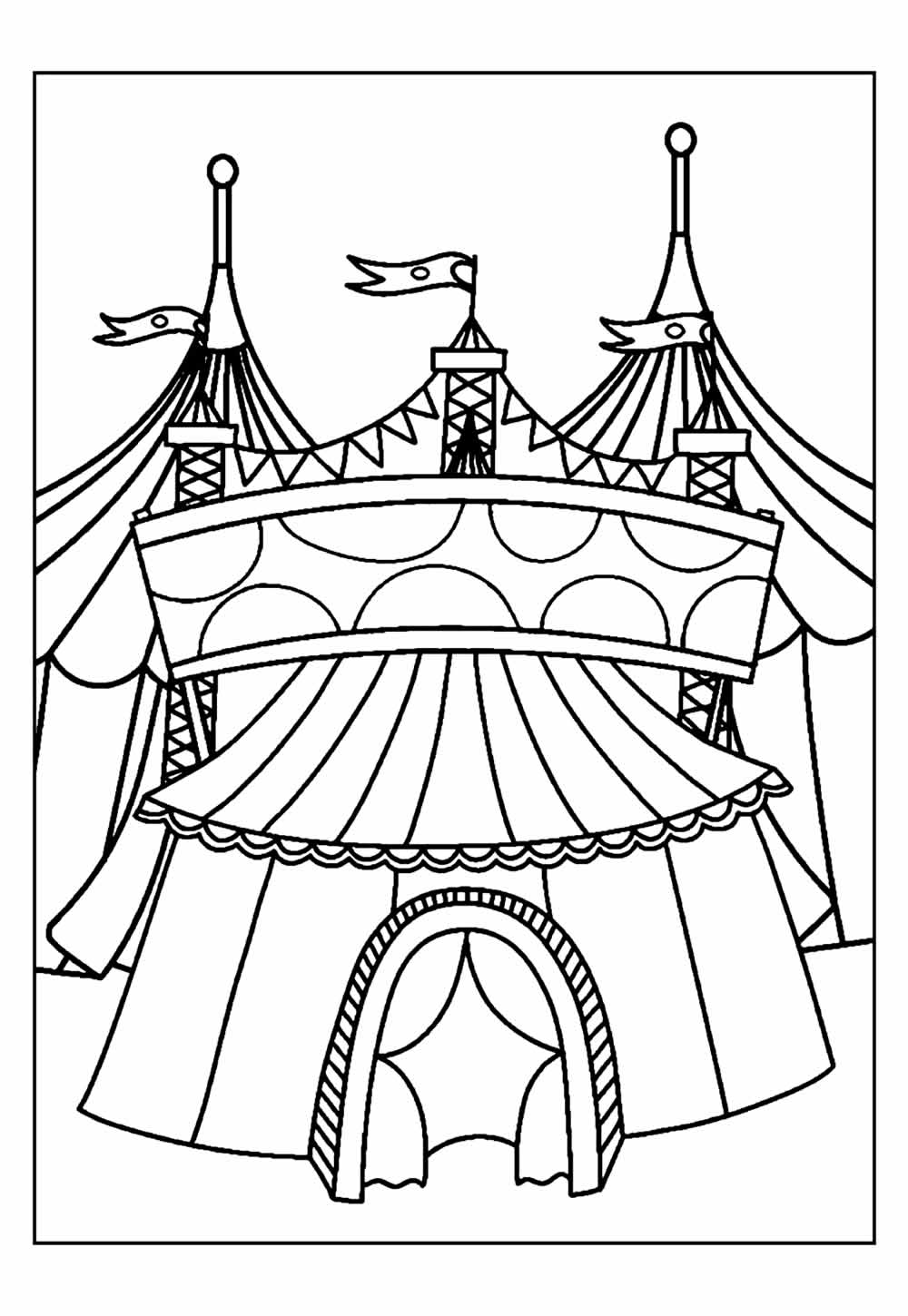 Desenho de Circo para colorir