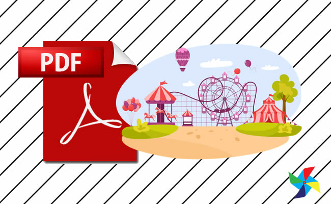 Desenhos de Parque de Diversões em PDF