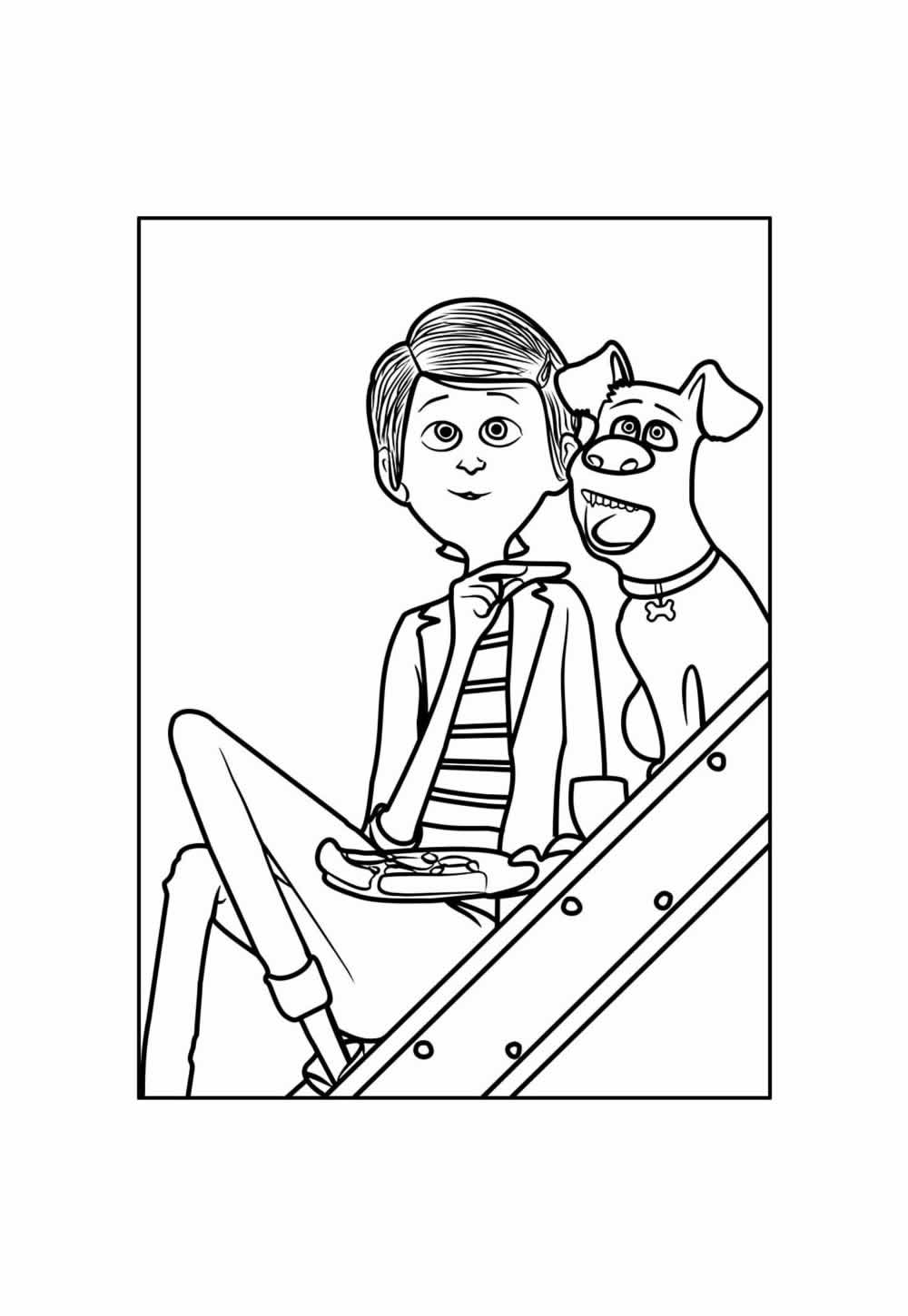 Desenho de Pets para colorir