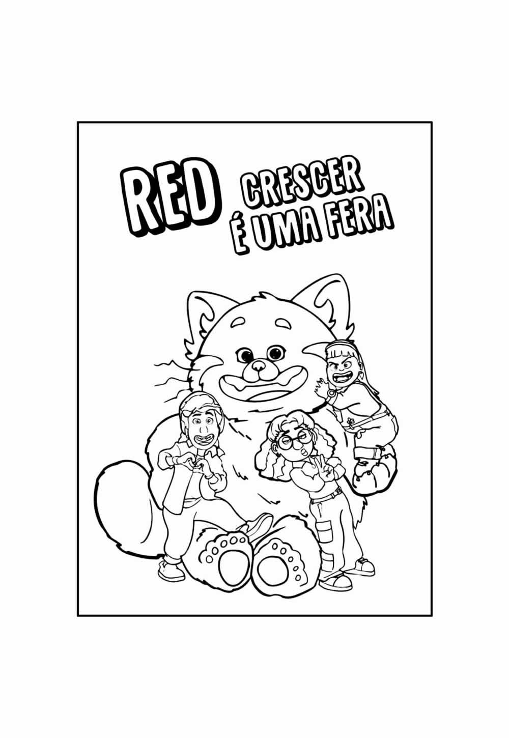 Desenho Educativo de Red: Crescer é uma Fera