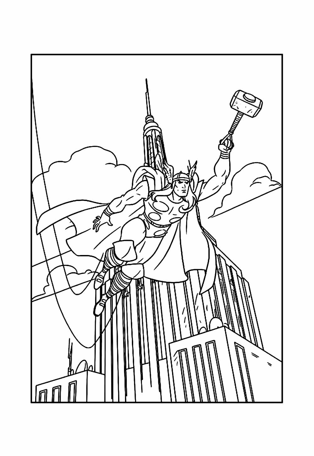 Desenho de Thor para colorir