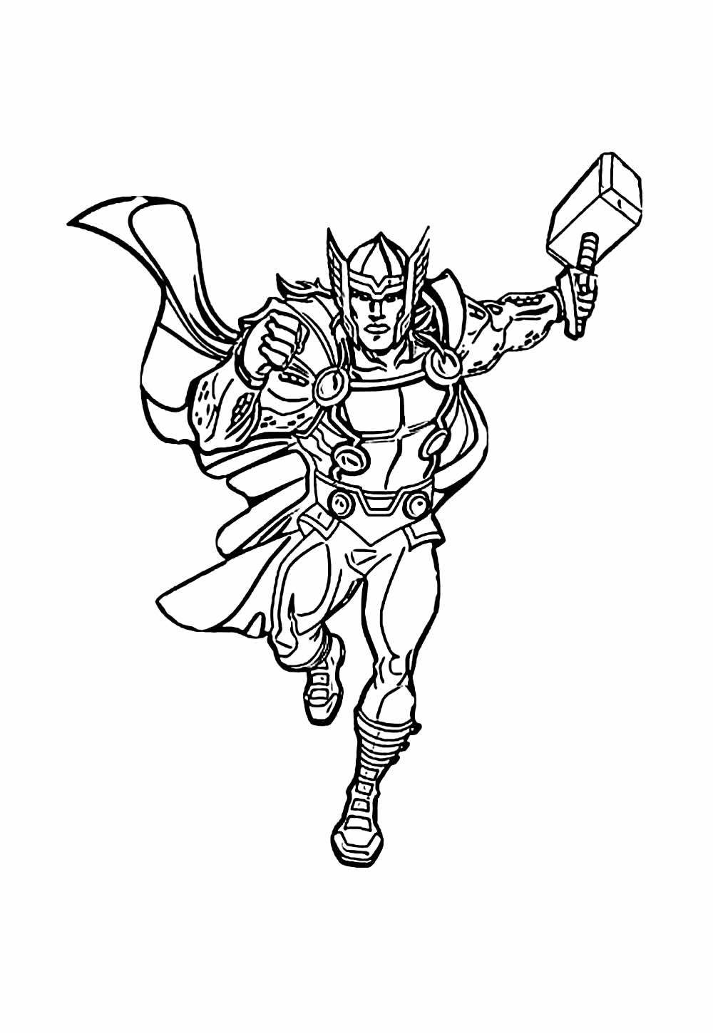 Desenho de Thor para pintar