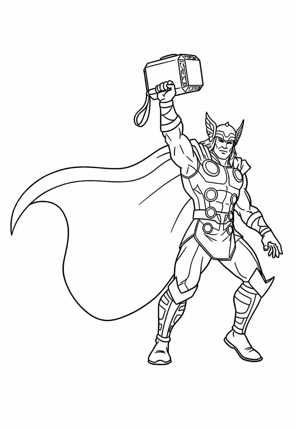 Super-herói Thor para pintar