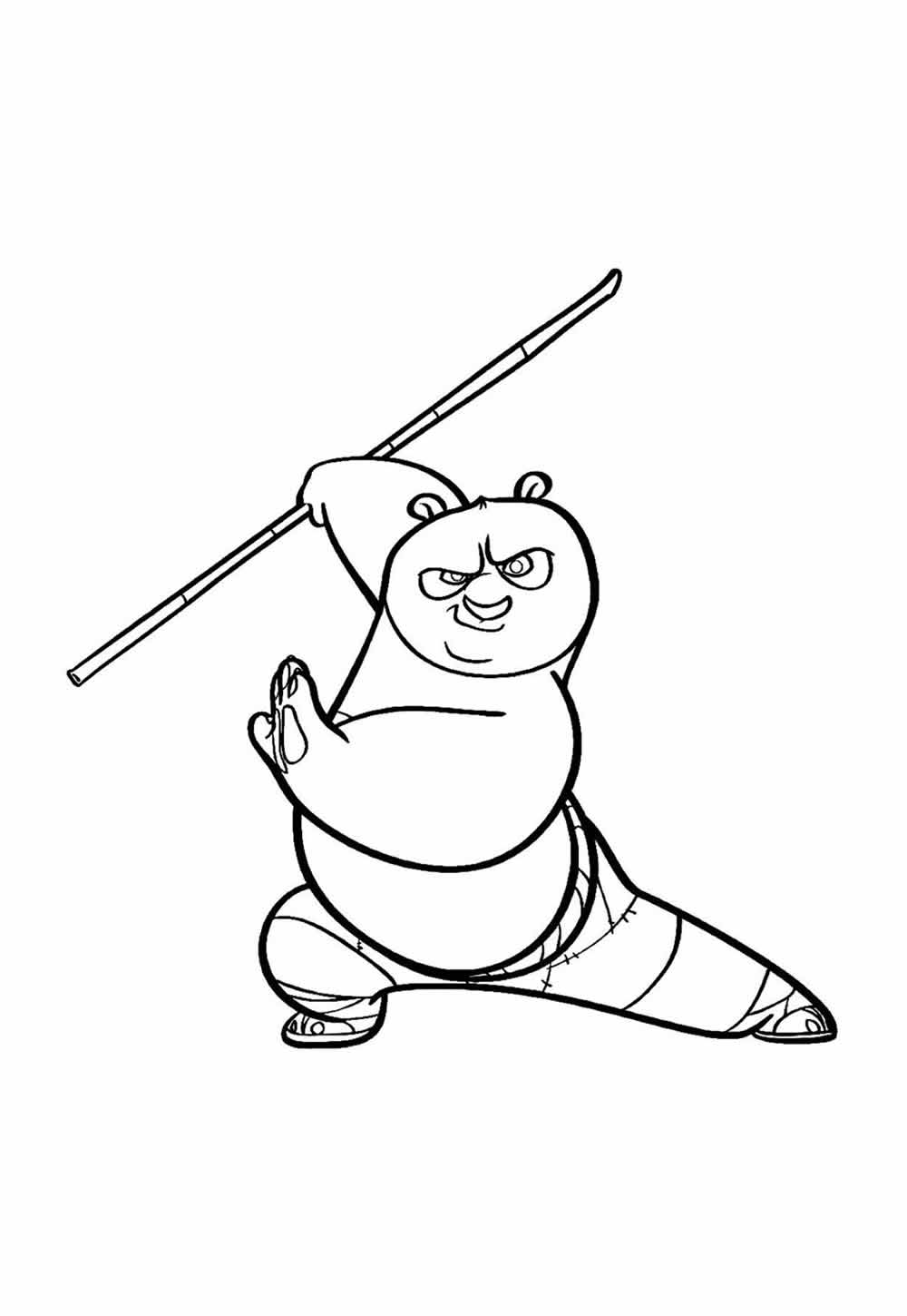 Desenho do Kung Fu Panda para colorir - Po