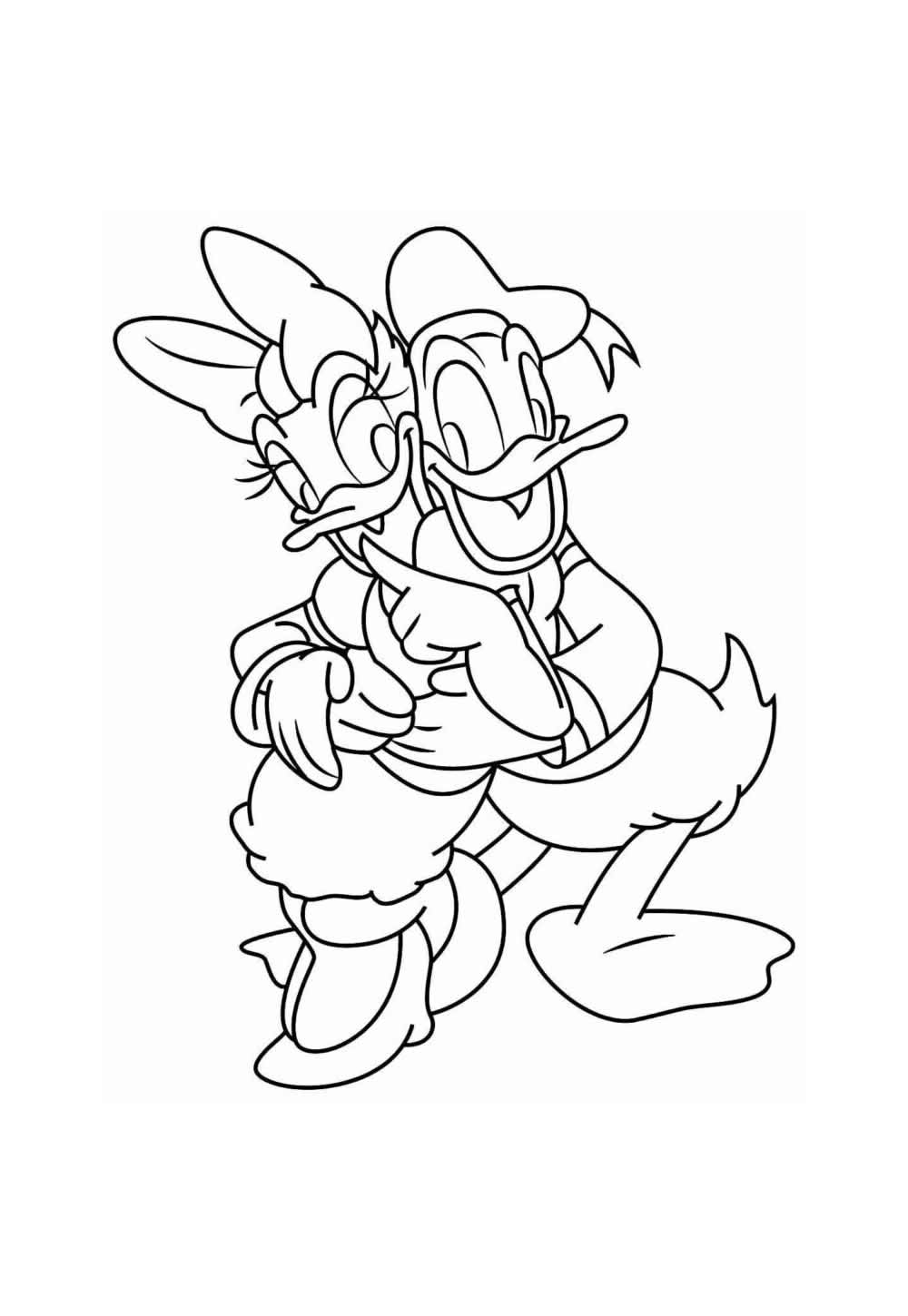 Desenho de Pato Donald para colorir