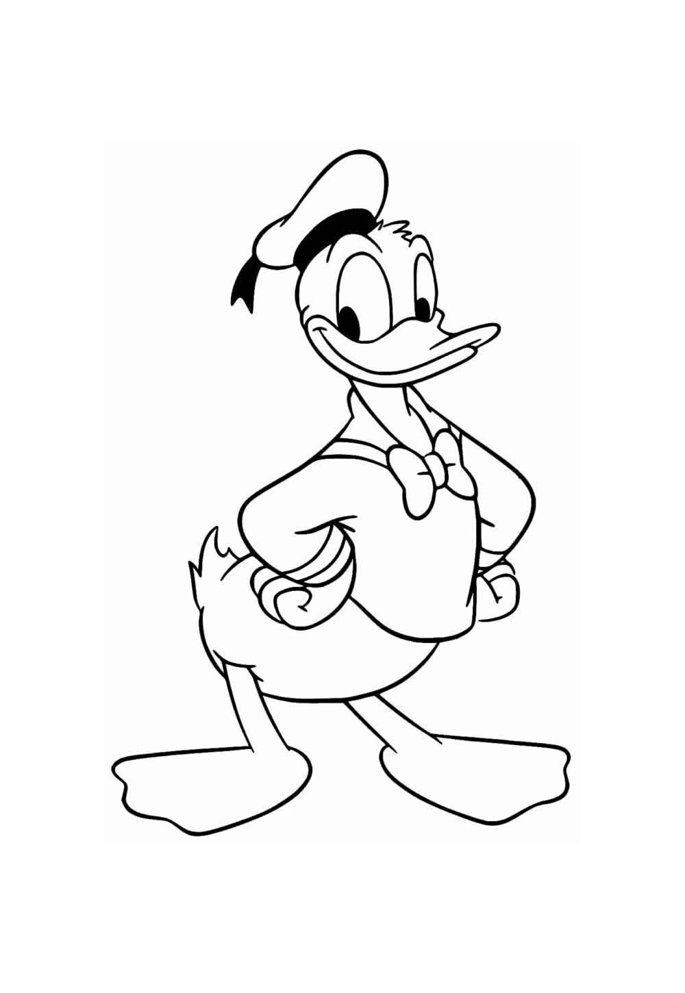 Desenho de Pato Donald para pintar